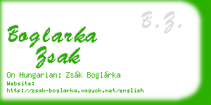 boglarka zsak business card