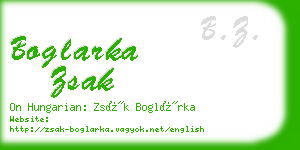 boglarka zsak business card